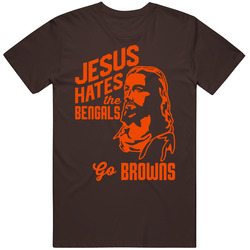 Jesus Hates Cincinnati Go Cleveland Football Team Fan T Shirt