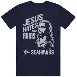 Jesus Hates Los Angeles Go Seattle Football Team Fan T Shirt