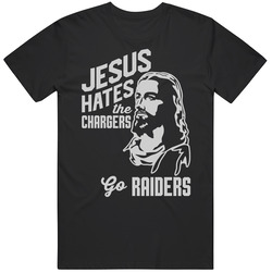 Jesus Hates Los Angeles Go Las Vegas Football Team Fan T Shirt