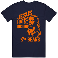 Jesus Hates Minnesota Go Chicago Football Team Fan T Shirt