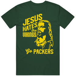 Jesus Hates Minnesota Go Green Bay Football Team Fan T Shirt