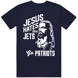 Jesus Hates New York Go New England Football Team Fan T Shirt