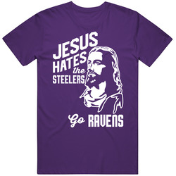 Jesus Hates Pittsburgh Go Baltimore Football Team Fan T Shirt