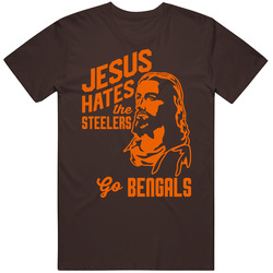 Jesus Hates Pittsburgh Go Cincinnati Football Team Fan T Shirt