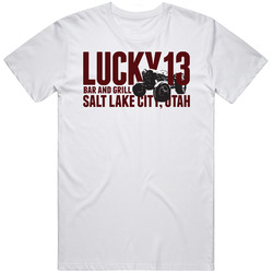 Lucky 13 Salt Lake City Utah Restaurant Logo T Shirt