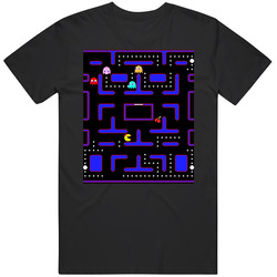 Ms Pacman Retro Video Arcade Game Screenshot Gameplay T Shirt