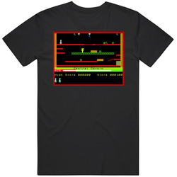 Manic Miner Retro Video Arcade Game Screenshot Gameplay T Shirt