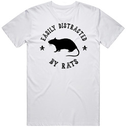Easily Distracted By Rats Funny Animal T Shirt
