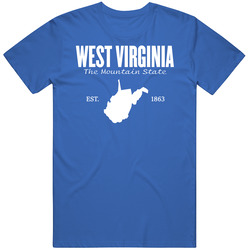 West Virginia The Mountain State United States America T Shirt