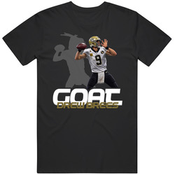 Drew Brees Football Goat Greatest Of All Time Athlete T Shirt