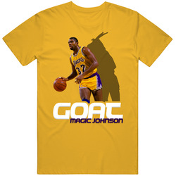 Magic Johnson Basketball Goat Greatest Of All Time Athlete T Shirt