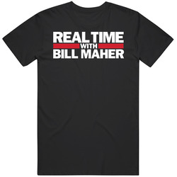 Real Time With Bill Maher Tv Show Logo Fan T Shirt