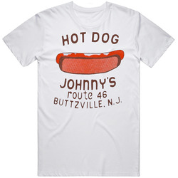 80s 90s Hot Dog Johnny's Buttzville New Jersey T Shirt