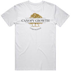 Canopy Growth Corp Cannabis Weed Marijuana Stoner Company Logo Fan T S