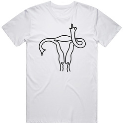 Uterus Flipping Off Female Reproductive Parts Rights Supporter T Shirt