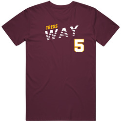 Tress Way 5 Favorite Player Washington Football Fan T Shirt