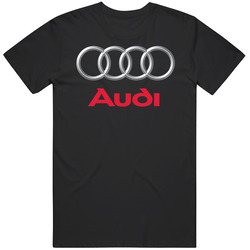 Audi Automobile Car Parts Cool Distressed Style Brand Logo Emblem T Sh
