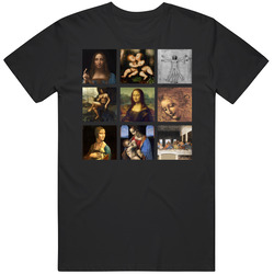 Leonardo Da Vinci Art Paintings Trendy Artsy T Shirt