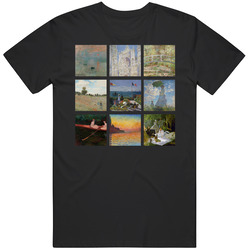 Claude Monet Art Paintings Trendy Artsy T Shirt