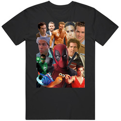 Ryan Reynolds Movies Mashup Hollywood Actor Super Fan T Shirt