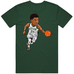 Giannis Antetokounmpo Milwaukee Basketball Cartoon T Shirt