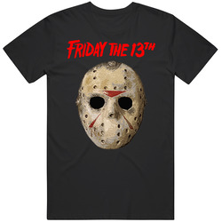 Jason Voorhees Mask Friday The 13th Horror Cult Movie T Shirt