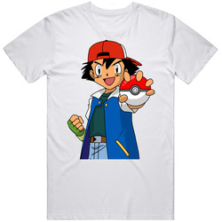 Ash Ketchum Pokemon Video Game Character T Shirt