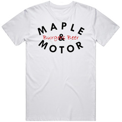 Maple And Motor Buurger And Beers T Shirt