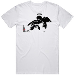 Drunken Angel Number 1 Banksy Street Art Graffiti Painting  Fan T Shir