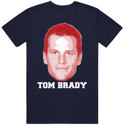 Tom Brady Face Big Head New England Football Player Fan T Shirt