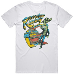 80s Rensselaer Raceway Racing Checkered Flag T Shirt