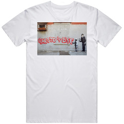 Ghetto 4 Life Banksy Street Art Graffiti Painting  Fan T Shirt
