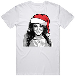 Lindsay Lohan Santa  Christmas T Shirt