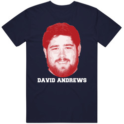 David Andrews Face Big Head New England Football Player Fan T Shirt