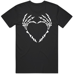 Skeleton Hands Heart Cute Spooky Halloween T Shirt