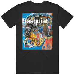 Basquiat Artist Abstract Portrait Poster Fan Grunge Cracked Worn Look 