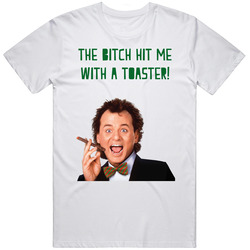 The Bitch Hit Me With A Toaster Scrooged Christmas Movie T Shirt