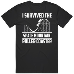 I Survived The Space Mountain Roller Coaster Fan T Shirt