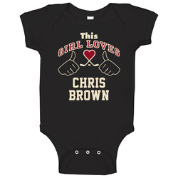 This Girl Loves Chris Brown Arizona Hockey Fan Sports Baby One Piece