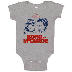 Bjorn Borg John Mcenroe Wimbledon Tennis Match Fan Baby One Piece