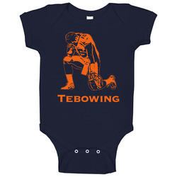 Tebowing Tim Tebow Denver Qb Football Pray Jesus Baby One Piece