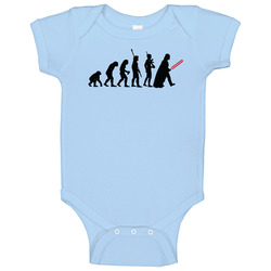 The Evolution Of Force Star Wars Baby One Piece
