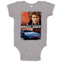 Knight Rider 80s Tv Series Show Worn Look Vintage Unisex Baby One Piec