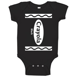 Crayola Black Color Crayon Funny Halloween Group Costume Baby One Piec