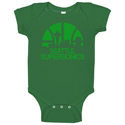 Seattle Supersonics Retro Basketball Baby One Piece