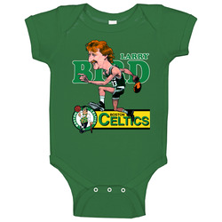 Larry Bird Retro Basketball Caricature Baby One Piece