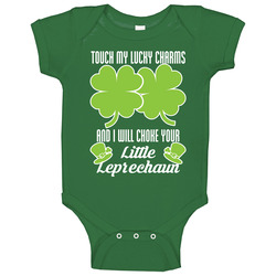 Touch My Lucky Charms Shamrocks Leprechaun Funny Irish St Patricks Day