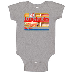 Lunchables Deluxe Turkey Ham Retro Food Halloween Costume Baby One Pie