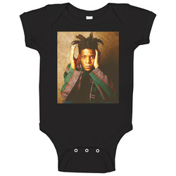 Basquiat Vintage Artist Portrait Fan Baby One Piece