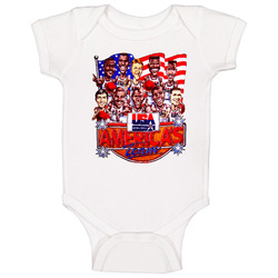 1992 Dream Team Michael Jordan Basketball Cartoon Baby One Piece